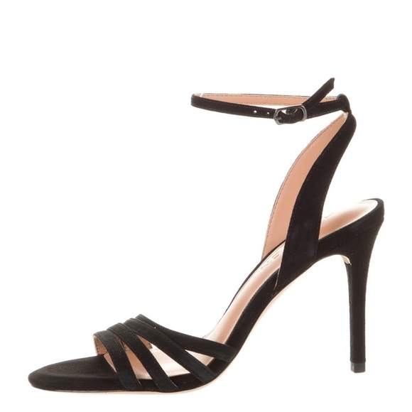 NWT. Halston Heritage Kelly Black Suede Stiletto Sandals. Brand New. Size 5.5. - Picture 6 of 8